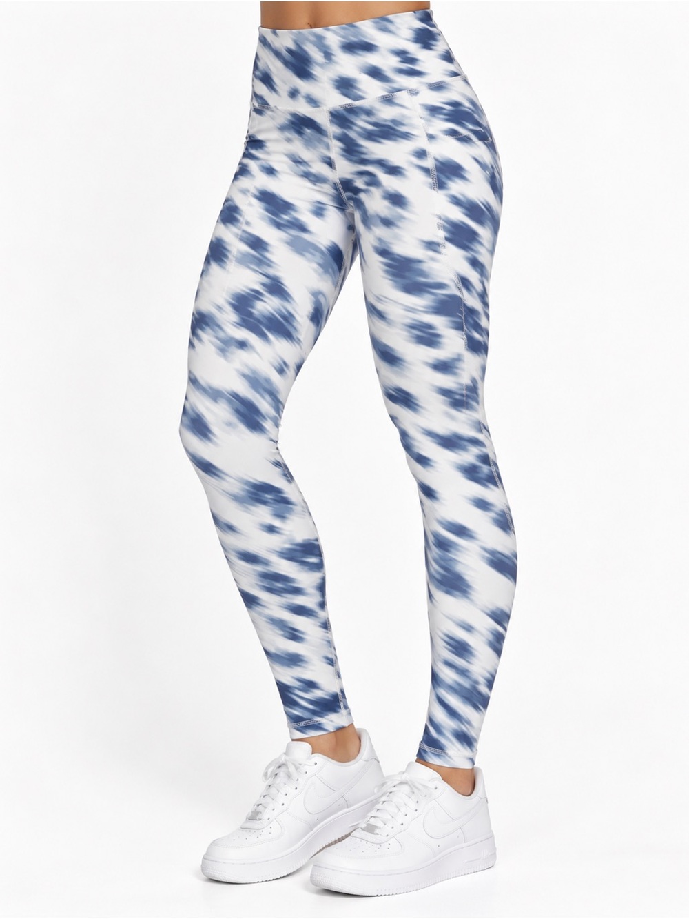 Old Navy White and Blue Printed Girls' Leggings